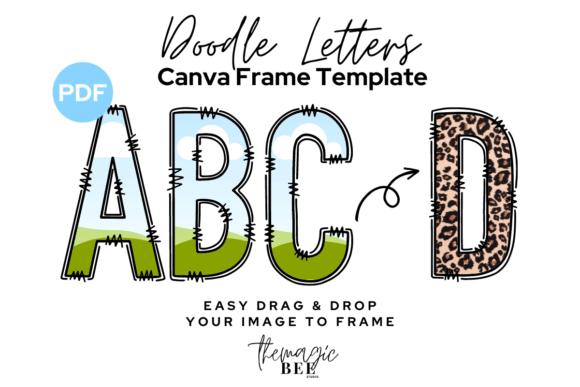 Download Alphabet Letters Editable Canva Frame - Editable canva Collection