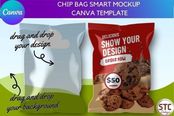 Download Chip Bag Smart Mockup Editable Canva - Editable canva Collection