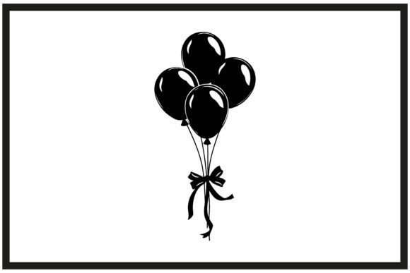 Download Silhouette of Bunch of Balloons - Bunch of balloons Collection