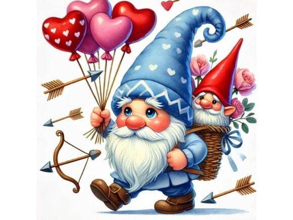 Download A Gnome Carrying a Bunch of Balloons Sha - Bunch of balloons Collection